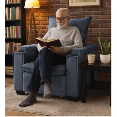 Imagem de Poltrona Papai Reclinável Pulse Porta Copos Carregador usb - Silverio 