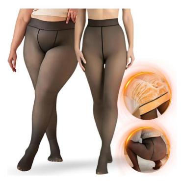 Imagem de Meia Calça Lã Térmica Translúcida Forrada Pelinho Inverno - Tights Sty