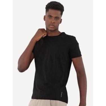 Imagem de Camiseta Calvin Klein Jeans Masculina Crewneck Essentials Preta., L/G