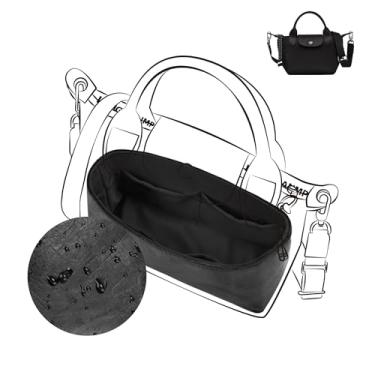 Imagem de DGAZ Bolsa organizadora leve para bolsa Longchamp-Le Pliage Energy Series, seda e DupontPaper interna para bolsa de luxo (preta, Le Pliage Energy Mini)