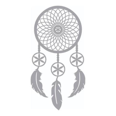 Imagem de Quadro Decorativo Mdf Cinza Filtro Dos Sonhos 40X20Cm