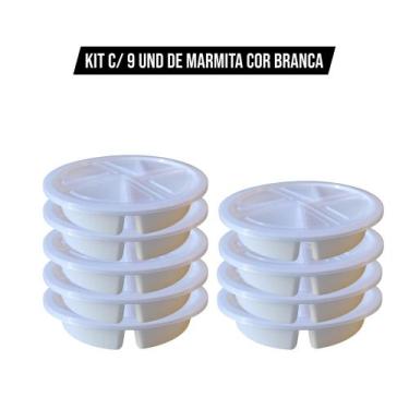 Imagem de Kit Marmita Conservadora de Alimentos 4 Divisórias Térmica, Reutilizáv