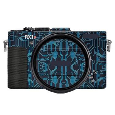 Imagem de RX1RM2 Película adesiva antirriscos para câmera mirrorless para Sony RX1R Mark II Vinil Wrap Body Protective Sticker Coat (Circuit Blue)