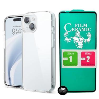 Imagem de Capa Capinha Case Compatível iPhone 15 Cristal Transparente Space + Pelicula 9D Cerâmica, Não Amarela, Slim Rígida