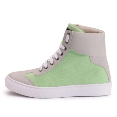Imagem de Tênis Sneaker em material sintético 60120 Bawmi, Verde claro, 35
