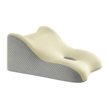 Imagem de Llazsybz Almofada de Cunha de Cama Versátil para Uso Deitado, Ideal para Assistir Filmes E Fazer Exercícios, Cinza bege