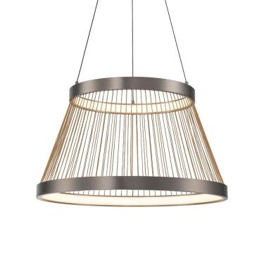 Imagem de Lustre Pendente Nordecor Beys 2941 Cinza / Dourado Led Bivolt