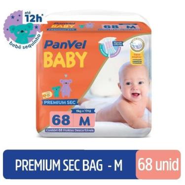Imagem de Fralda Panvel Baby Premium Sec Bag M Com 68 Unidades