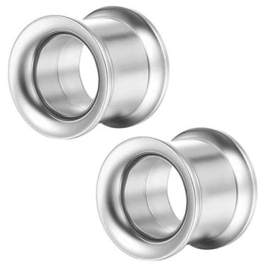 Imagem de LOMISS 2 Peças ALARGADOR AÇO CIRÚRGICO LISO (PRATA, 10MM)