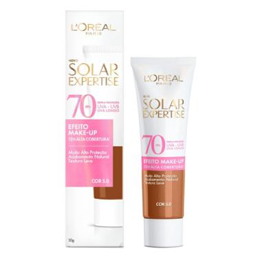 Imagem de Protetor Solar Facial L’Oréal Paris Solar Expertise Efeito Make Up FPS70 Cor 5.0 30g