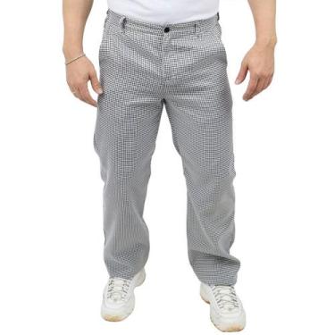 Imagem de Calça Pied Poule Masculina - Calça Cozinheiro Plus Size - DEMORGAN, Xa