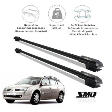 Imagem de Rack Travessa Teto Megane Grand Tour Wagon 2006 A 2012 Preto