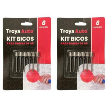 Imagem de Kit 12 Bico Bomba Ar Bola Futebol Basquete Volei Universal - Troya Aut