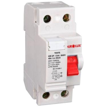 Imagem de Disjuntor Diferencial Residual Ourolux 2P 40A Branco