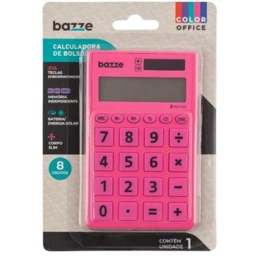 Imagem de Calculadora De Bolso Rosa Com 8 Dígitos 618111 Bazze