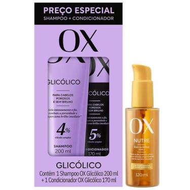 Imagem de Kit OX 4% Glicólico Shampoo + Condicionador + Óleo Capilar Nutritivo 1