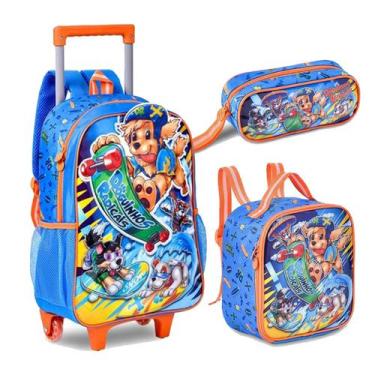 Imagem de Kit Mochila Infantil Doguinhos Cachorro Pet Lancheira Estojo - Clio