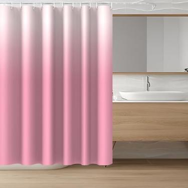 Imagem de jssablo Forro de cortina de chuveiro, 100% à prova d'água, cortinas de chuveiro Peva com 3 ímãs de fundo pesado e 12 ilhós à prova de ferrugem, forro de chuveiro com peso de 72 x 182 cm para box de