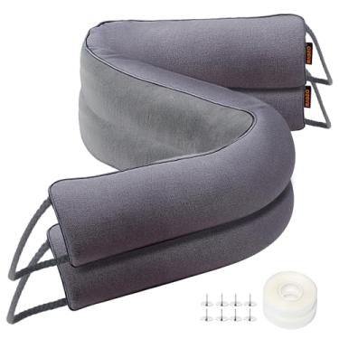 Imagem de MAGZO Protetor de Correntes de Ar para Porta, 36" X 2 Peças, Bloqueador de Correntes de Ar Sob A Porta, Protetor de Ruído, Bloqueador de Vento Ponderado para Parte Inferior Da Porta, Cinza