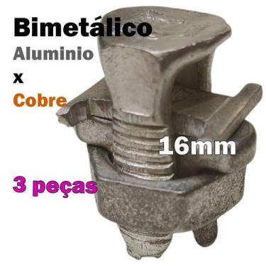 Imagem de Kit 3 Conector Split Bolt Parafuso Fendido para Emenda Cabos 16mm Bime