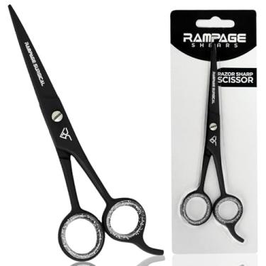 Imagem de Rampage Surgical Tesoura De Cabeleireiro Profissional 6,5" Preta, Corte Cabelo Japonesa Aço Inoxidável Para Salão Barbeiro (Preta - B-6)