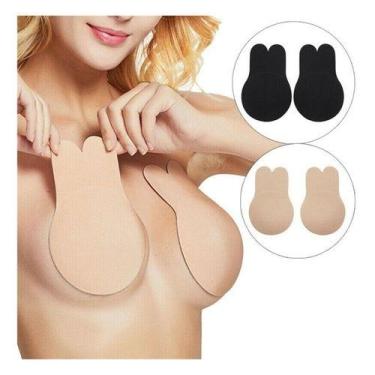 Imagem de Sutiã Adesivo Levanta Seio Invisible Push Up Orelha De Coelho -Bege - 