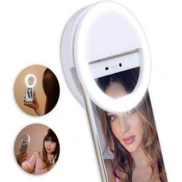 Imagem de Clipe Anel De Luz Selfie Ring Light Flash Celular Universal branco - M