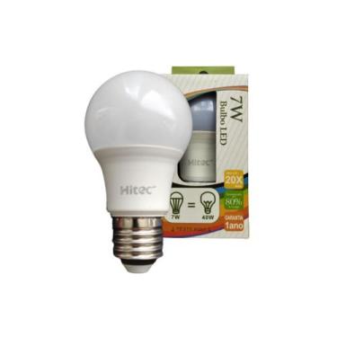 Imagem de Lampada Bulbo Led Branco Frio 7W Bivolt Soquete E27 - HITEC
