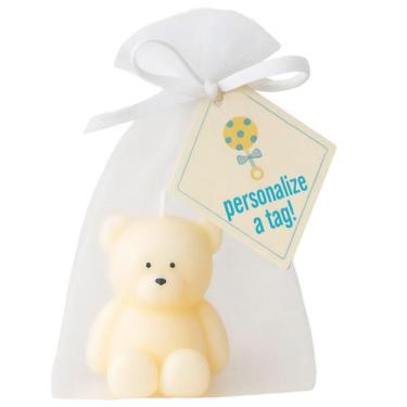 Imagem de Kit 5x Vela Aromática Artesanal Ursinho Saquinho Organza e Tag Persona