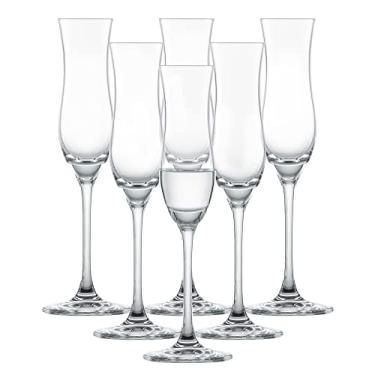 Imagem de Schott Zwiesel 120221 Bar Special Conjunto de 6 peças de vidro transparente para incêndio digestivo, transparente, 5,8 x 5,8 x 18,8 cm, 6 unidades