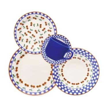 Imagem de Bowl Ceramica Conjunto de Mesa e Chá com 20 PeçAs Estampado(JARDIM DE CEREJAS)