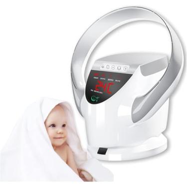 Imagem de Mesa De 8 Velocidades Sem Lâmina Montada Na Parede Fs Mesa De Pedestal F Oscilante Com Temporizador De Sono Controle Remoto Home Silent F Led Display, Silver