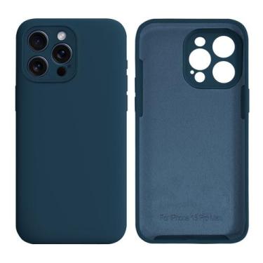 Imagem de Capinha Compativel com iPhones 15 Pro Max Silicone com Interior Avelud