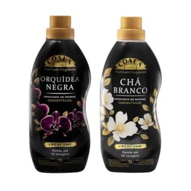 Imagem de Kit Amaciante Coala Laundry | 1L Orquídea Negra + 1L Chá Branco | Maciez, Fragrância e Alto Rendimento