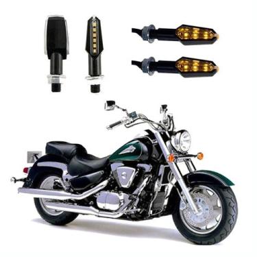 Imagem de KIT 4 Luz Seta Esportiva Pisca de Led Modelo P29 Para Moto INTRUDER LC