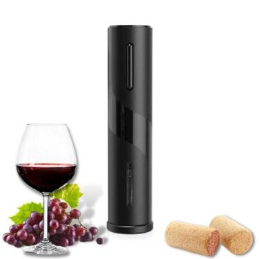 Imagem de Abridor de Vinho Garrafa Elétrico Saca Rolhas Recarregável Usb Em ABS 