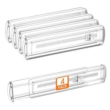 Imagem de Divisórias de gaveta COKIHOM, pacote com 4, para roupas de 6 cm de alt