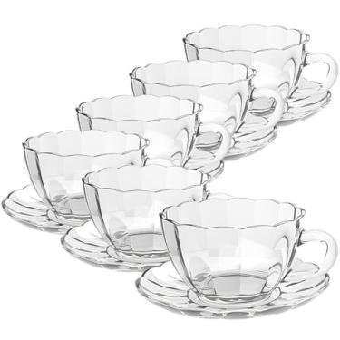 Imagem de Conjunto de Xícaras de Vidro para Chá Transparente 240 ml - 12 Peças