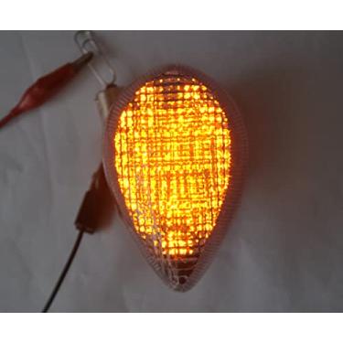 Imagem de Compatível com Yamaha FZ6; FZ6R; YZF-R1; FJ-09; FZ07; YZF-R3; YZF-R6; MT-01; XJ6F; FZ1; XSR900; Lente piscante de luz indicadora Flaher (seta de LED, lente transparente)
