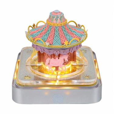 Imagem de Calendário de mesa OKYUK 2025 3D Art com luzes LED e bloco de notas