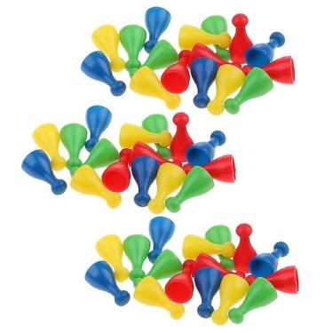 Imagem de Jogos de tabuleiro 48 peças de plástico xadrez halma peças acessório -