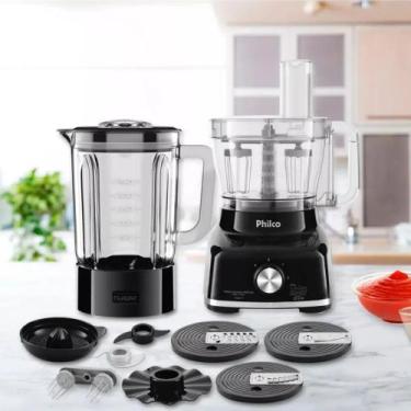 Imagem de Multiprocessador Preto Philco 9 Em 1 Vidro Copo de Vidro 1700w 127V, 1