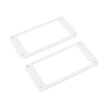 Imagem de Banworks Anéis Humbucker Plásticos Humbucker Captador Capas de Captador 4 x 4 mm Moldura para Guitarra Elétrica Estilo LP Epiphone Les Paul Pacote com 2 JT/SYQG-18 Branco