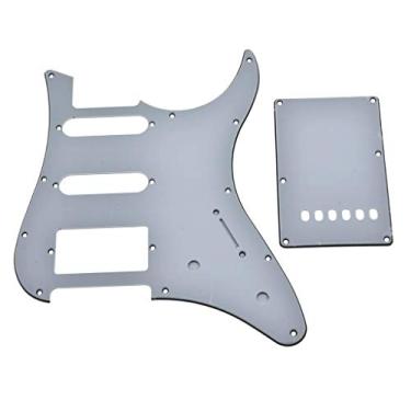 Imagem de Dopro Placa traseira para guitarra HSS Pickguard e Tremolo Trem serve para guitarra Yamaha PACIFICA branca 3 camadas