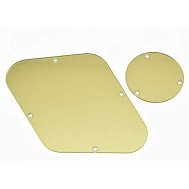 Imagem de Dopro Placa de interruptor de controle traseiro LP Capa de cavidade para espelho dourado Epiphone Les Paul