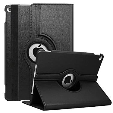Imagem de Capa para iPad 9.7 2018 2017 / iPad Air 2 - Capa protetora com suporte giratório de 360 graus com ativação automática para hibernação para iPad 9,7 polegadas (6ª geração), iPad Air 2/iPad Air (preto)