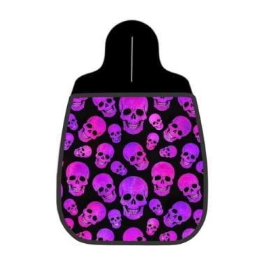 Imagem de Lixeira De Carro Organizador Lixinhocar Caveiras Roxas Degradê