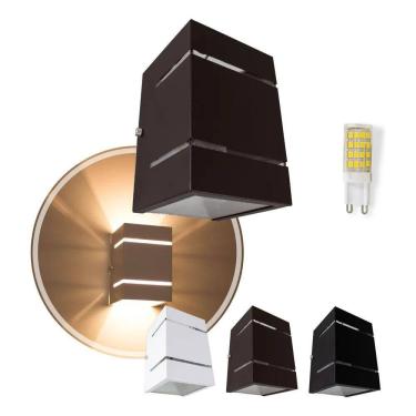 Imagem de 2X 1X Arandela Frisos E Facho Externa + Led G9 5W St327