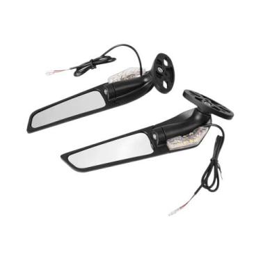 Imagem de Espelhos Laterais Ajustáveis De LED Para Motocicletas Yamaha YZF R1 R6