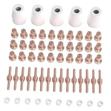 Imagem de MERIGLARE 60 peças consumíveis para bico de corte de plasma, peças consumíveis profissionais para corte de plasma a ar para Cut-45 ct518-40 Cut-40D